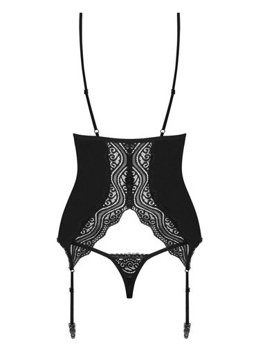 Diyosa gorset i stringi: czarne - Obsessive S/M na Arena.pl