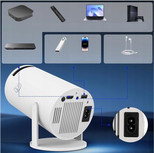 PROJEKTOR HY300 PRO 2025 NOWA WERSJA 4K HD WIFI PRZENOŚNY SMART na Arena.pl