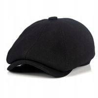 Kaszkiet Męski Czarny Czapka Wełna Premium Retro PEAKY BLINDERS Gazeciarz