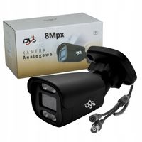 ANALOGOWA KAMERA ZEWNĘTRZNA TUBOWA METALOWA CZARNA 8MPX DUALNE DOŚWIETLENIE