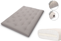 Materac z lateksem 140x200 - Pascall Futon Slim Latex - Szary