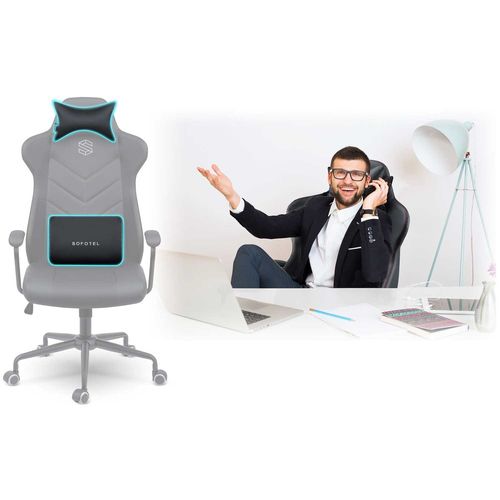 Fotel biurowy Sofotel Werona - czarny - 2580 na Arena.pl