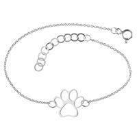 Bransoletka na Rękę Łapa Łapka Kota Psa 20 cm Srebro 925