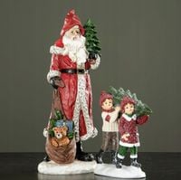 FIGURKA ŚWIĄTECZNA DZIECI Z CHOINKĄ Boże Narodzenie dodatek do salonu