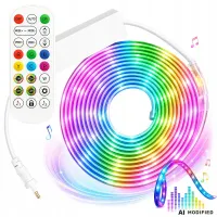 Taśma neon led 5m RGB bluetooth aplikacja pilot zew i wew wodoodporna