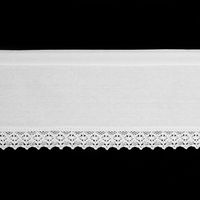 Firana gotowa zazdrostka na taśmie CLARIE 150x30 biała koronka