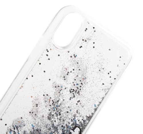 GUESS HARD CASE LIQUID GLITTER Apple iPhone X - SILVER na Arena.pl
