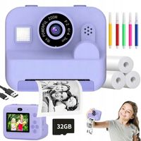 APARAT FOTOGRAFICZNY DLA DZIECI CYFROWY NATYCHMIASTOWY Z DRUKARKĄ +32GB