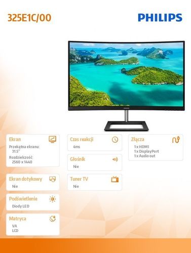 Monitor 325E1C 31.5'' Curved VA HDMI DP na Arena.pl