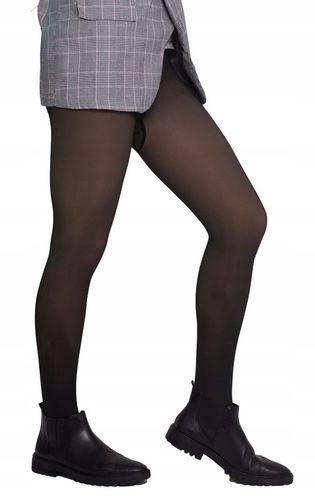 Ciepłe Rajstopy Grube Damskie Ocieplane Matowe Gładkie Zimowe Rajtuzy L/XL na Arena.pl