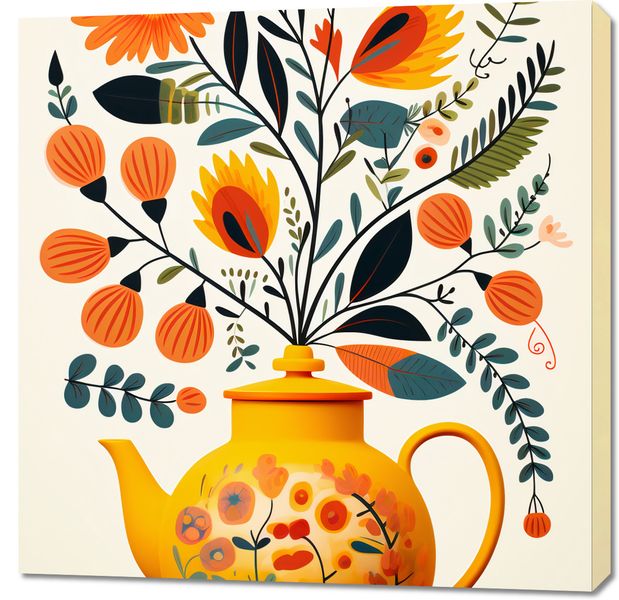 Obraz 90x90cm Bujna Herbata zdjęcie 1