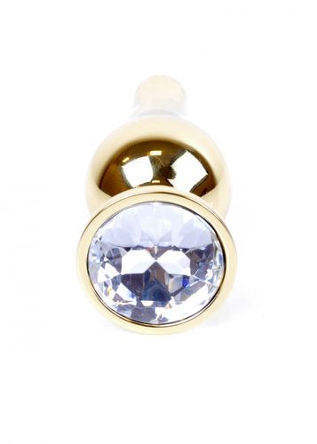 plug jewellery gold butt plug  clear na Arena.pl
