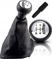 GAŁKA ZMIANY BIEGÓW CITROEN C3 C4 PEUGEOT 207 308 CHROM SKÓRA MIESZEK+RAMKA