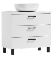 Szafka łazienkowa ROMA 80 biała z umywalką Blanco (W2)