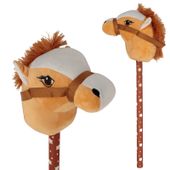 Koń hobby horse jasny brąz B-2465-2  pluszowa głowa konia