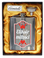 Elegancka Piersiówka Ze Stali Nierdzewnej Gentelo 210 Ml W Pudełku