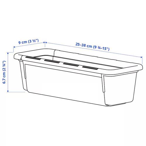 Rozsuwany pojemnik pudełko organizer do szuflady 25-38x9cm KACKLA biały na Arena.pl