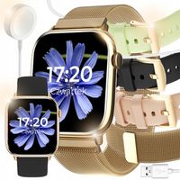 SMARTWATCH ZEGAREK DAMSKI Z FUNKCJA ROZMOWY SPORT ZDROWIE ZLOTY DAMSKIE