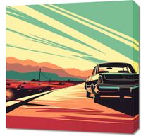 Obraz 60x60cm Droga przez Pustynię