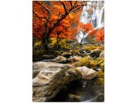 50X70CM JESIENNY WODOSPAD OBRAZ PION ŚCIAN