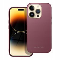 2 x ROAR futerał MATTE GLASS do IPHONE 14 bordowy