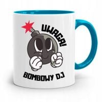 Dla Dja Muzyka Kubek Błękitny Bombowy Dj Z Nadrukiem Ze Zdjęciem