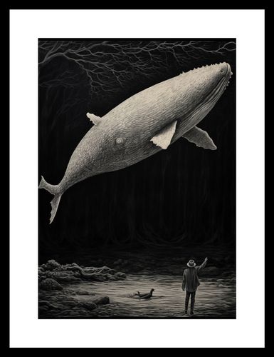 Plakat 21x29,7cm Biały Wieloryb na Arena.pl