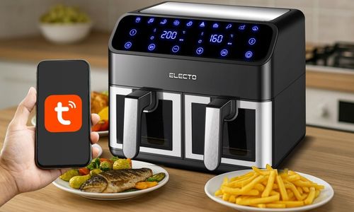 PODWÓJNA FRYTKOWNICA AIR FRYER BEZTŁUSZCZOWA DWUKOMOROWA 8L WIFI na Arena.pl