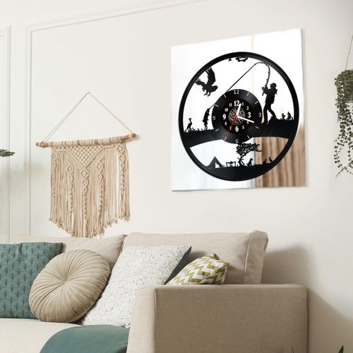 Zegar Ścienny z płyty winylowej na lustrze HOBBY 23 wzory 30x30 cm na Arena.pl