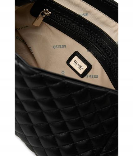 Guess Torebka Damska mała pikowana listonoszka HWEQG9 54121 Czarna na Arena.pl