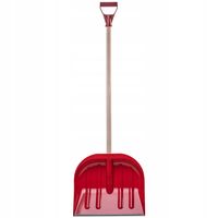 ŁOPATA SZUFLA DO ŚNIEGU DREWNIANY TRZON CZERWONA