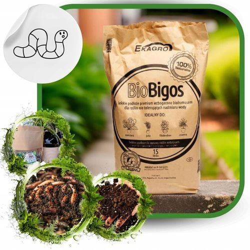 Podłoże Bigos Lekka BIO Ziemia do Monstery Kwiatów15L Wzbogacone na Arena.pl