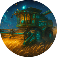 Opłatek na tort Kombajn Bizon Maszyna Rolnicza