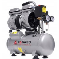 SPRĘŻARKA KOMPRESOR BEZOLEJOWY MOCNY WYDAJNY 6L 550W DWA TŁOKI R2 10 BAR