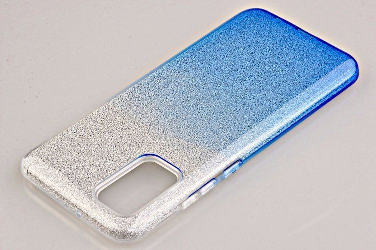 Etui brokatowe Bling do Samsung Galaxy A02s niebieski zdjęcie 4