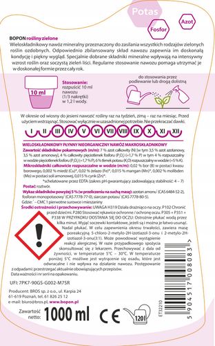 bopon - nawóz do roślin zielonych płyn 1l na Arena.pl