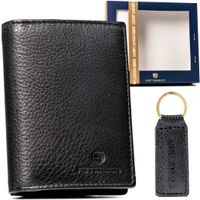 zestaw prezentowy: skórzany portfel męski i brelok - peterson
