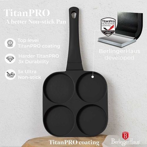 patelnia tytanowa 26cm do hamburgerów jajek berlinger haus bh-7797 black na Arena.pl