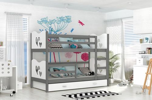 Łóżko MAX 2 szare Kolor - Błękit na Arena.pl