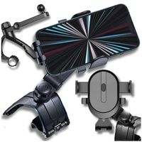 Uchwyt obrotowy do samochodu na telefon czarny na klips