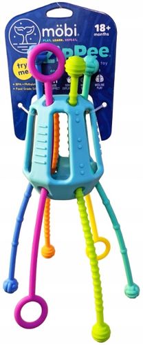 PRZECIĄGANIEC ZIPPEE ZABAWKA SENSORYCZNA prezent dla dzieci 18m+ MOBI na Arena.pl