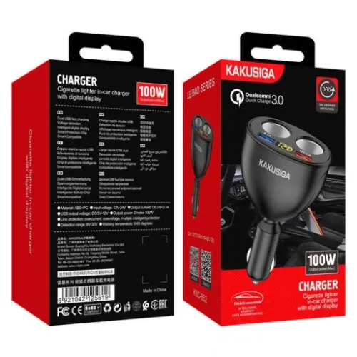 KAKU ROZDZIELACZ ROZGAŁĘŹNIK ZAPALNICZKI 2xUSB QC na Arena.pl