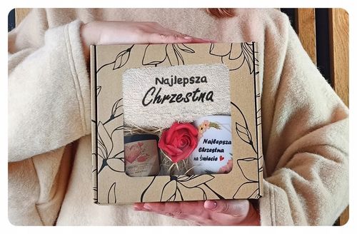 PODZIĘKOWANIE Dla Matki Chrzestnej PIERWSZA KOMUNIA - Ręcznik Kubek Prezent na Arena.pl