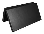 Materac dwuczęściowy z rzepami UNDERFIT 130 x 120 x 10 cm miękki czarny