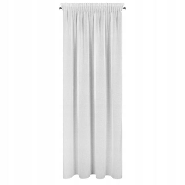 Firana gotowa na taśmie SANDRA 140x270 Eurofirany biała zdjęcie 1