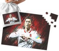 PUZZLE - Robert Lewandowski WZORY DLA MAŁEGO PIŁKARZA 110EL + WORECZEK