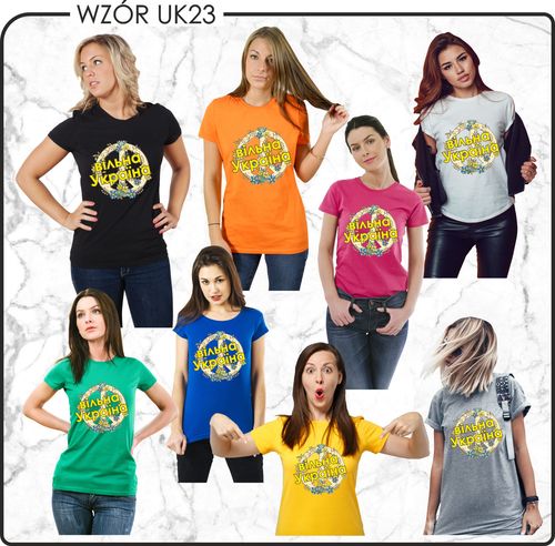 T-SHIRT KOSZULKA WOLNA UKRAINA SLAVA UKRAINI na Arena.pl