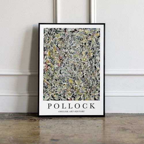 Plakat obelisk art history Pollock 50x70 cm w czarnej ramie na Arena.pl