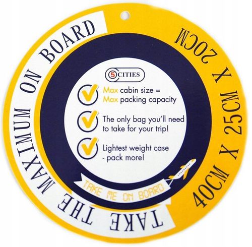 TORBA DO SAMOLOTU RYANAIR 40x20x25 BAGAŻ PODRĘCZNY na Arena.pl