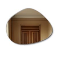 Lustro Łazienkowe Nieregularne LED - 60x46 - BAKU, z Podświetleniem